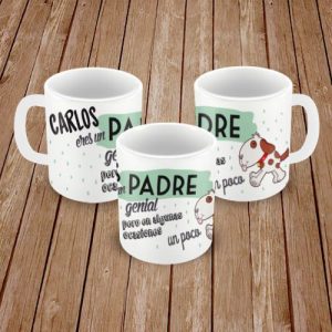 Taza personalizada, eres un padre genial. DTC publicidad