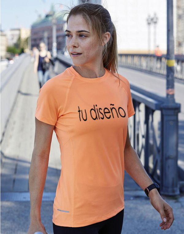 Camiseta Personalizada Mujer Color Naranja